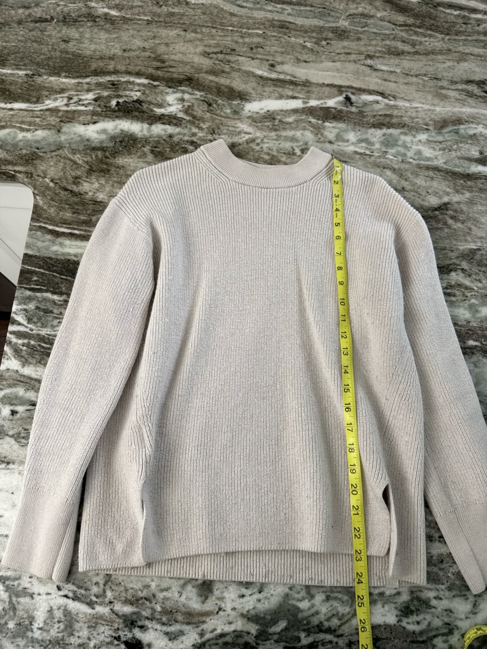 lululemon athletica Women's Ribbed Crewneck Sweater in Light Beige